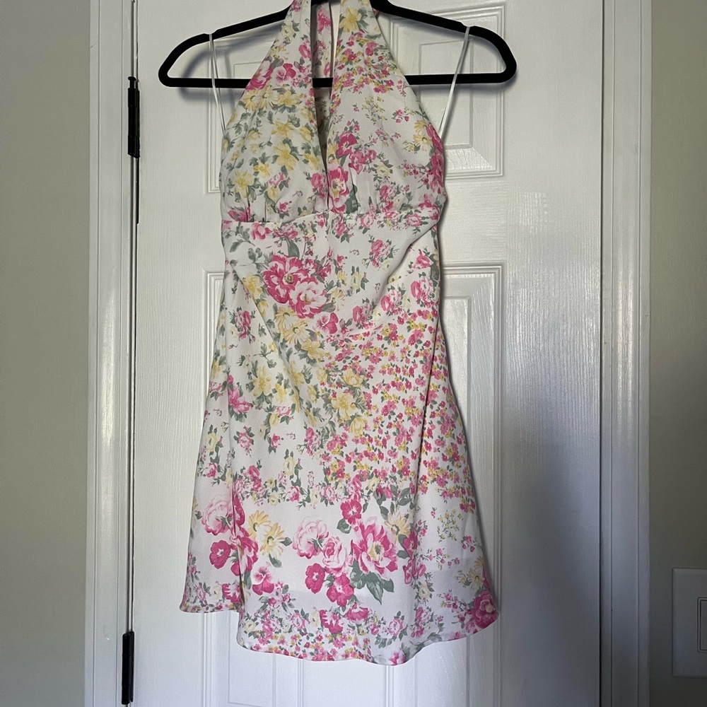 Hollister Open-Back Crepe Halter Dress